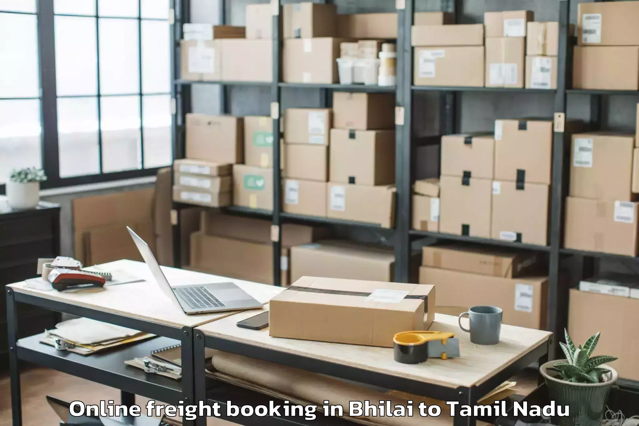 Top Bhilai to Nangavalli Online Freight Booking Available